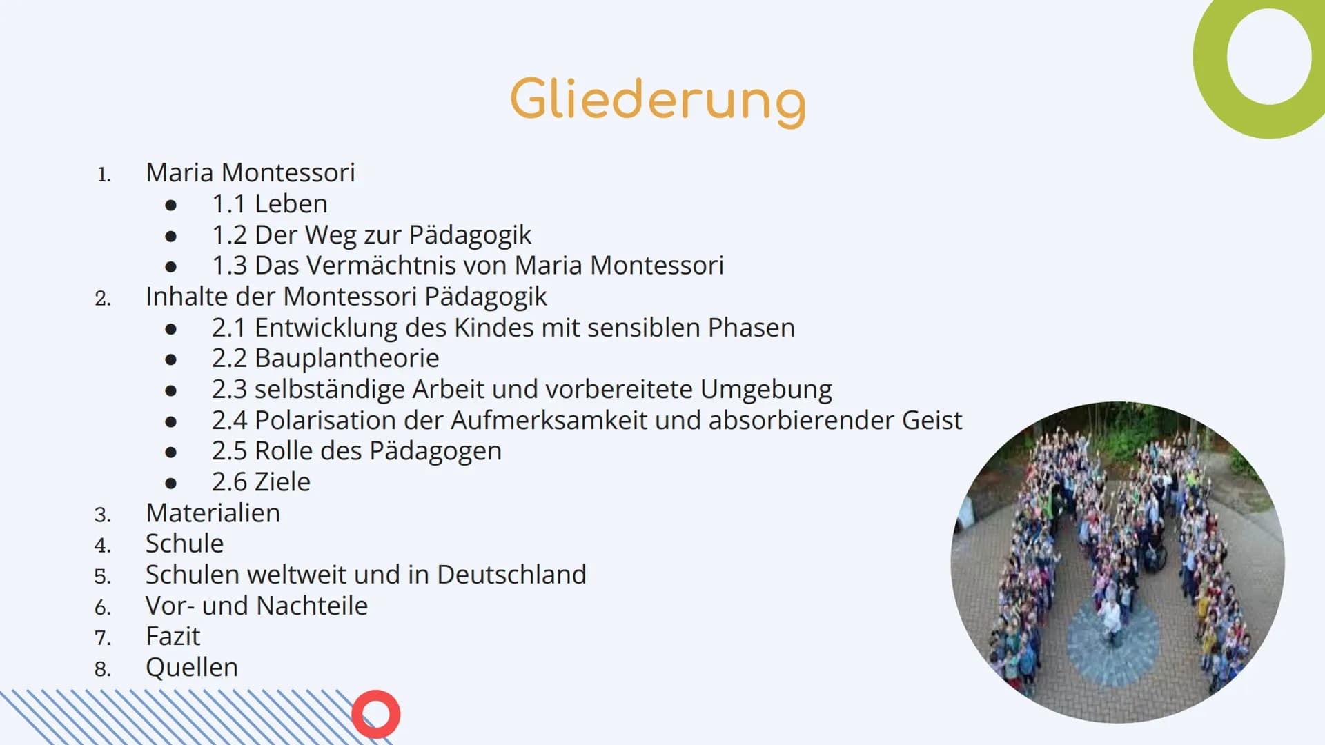 Maria Montessori
*1870 in Chiaravalle in Italien
Ärztin, Pädagogin und Psychologin
entwickelte die Montessori Pädagogik
Sohn: Mario Montesso