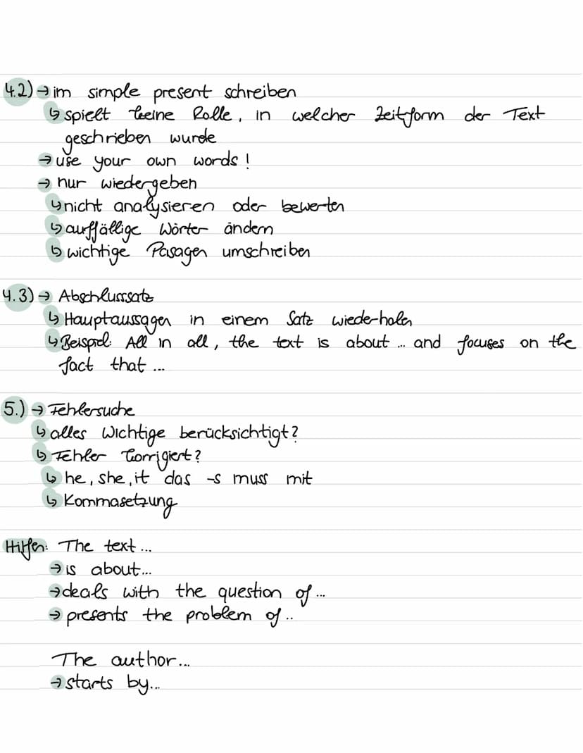 +
u
m
1.) → den Text aufmerksam durchlesen
→ wichtigsten Sachen markieren
→ wichtige Begriffe rausschreiben.
>
↳ grundlegendes Text verständ