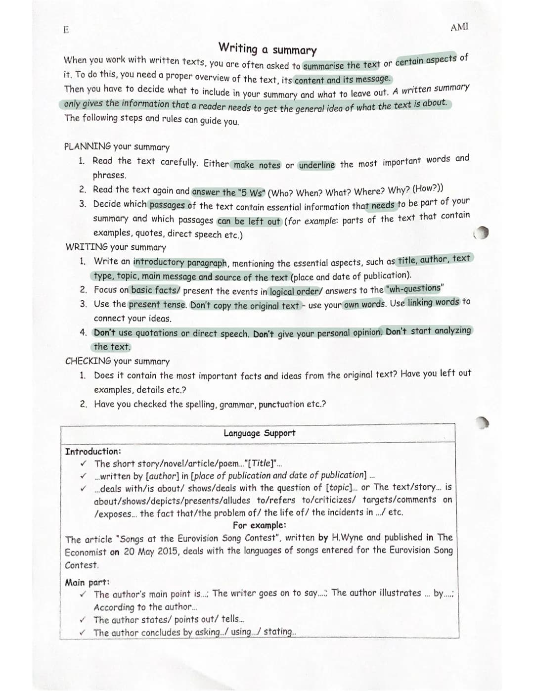 +
u
m
1.) → den Text aufmerksam durchlesen
→ wichtigsten Sachen markieren
→ wichtige Begriffe rausschreiben.
>
↳ grundlegendes Text verständ