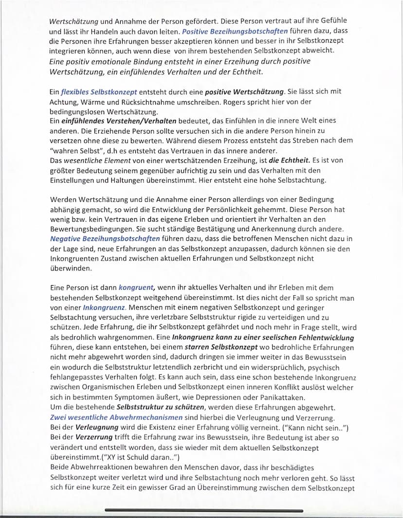 Die personenzentrierte Theorie nach Carl Rogers
Die personenzentrierte Theorie nach Carl Rogers ist das Ergebnis seiner jahrzehntelangen
the