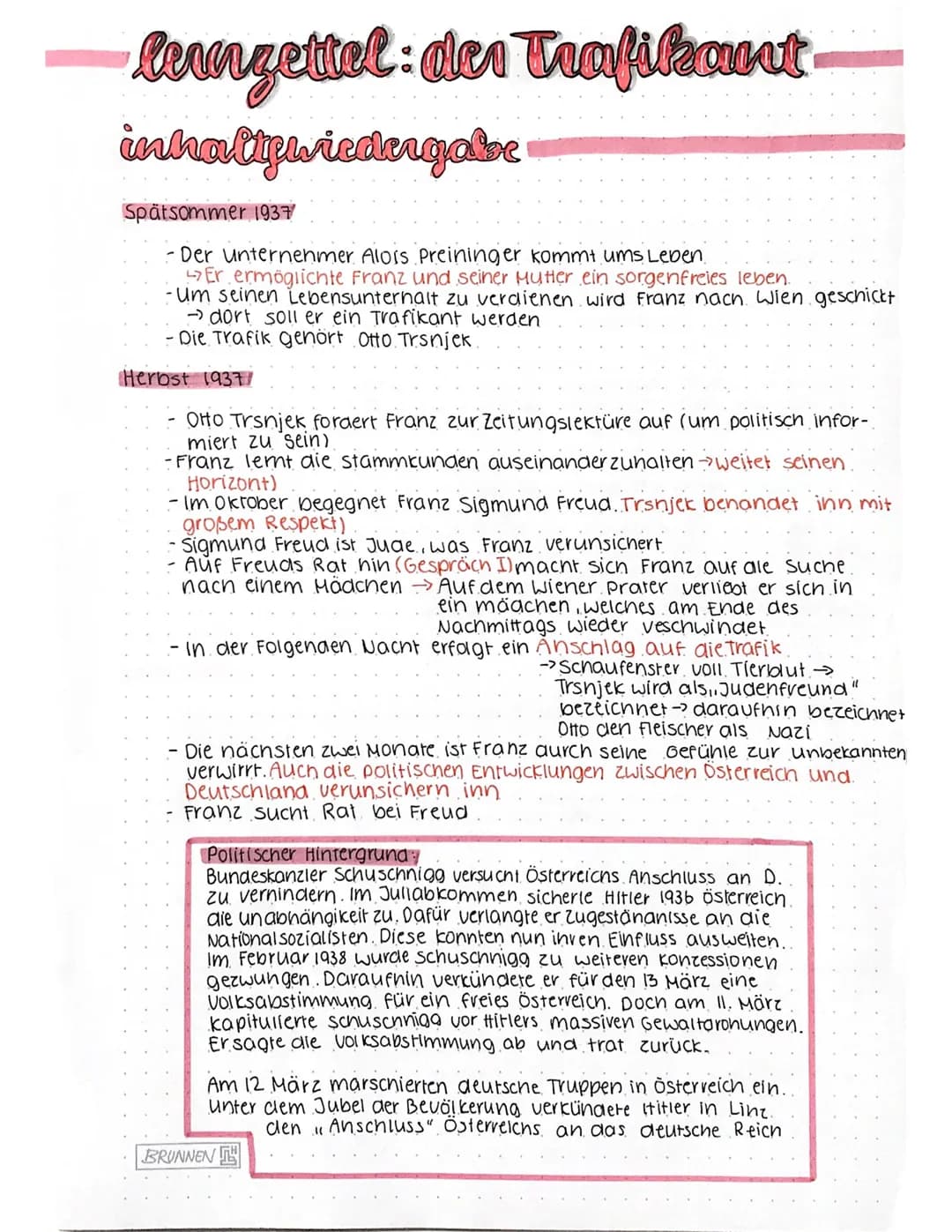 lungettel: der Trafikant
inhaltgwiedergabe
Spätsommer 1937
- Der Unternehmer Alors Preininger kommt ums Leben.
Er ermöglichte Franz und sein