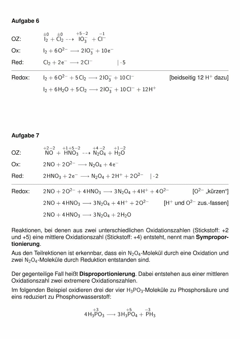 Allgemeine Definition
> Den Vorgang der e-Übertragung bei komplizierten Redoxreaktionen besser zu erkennen
-> Erhöhung der Oxidationszahl be