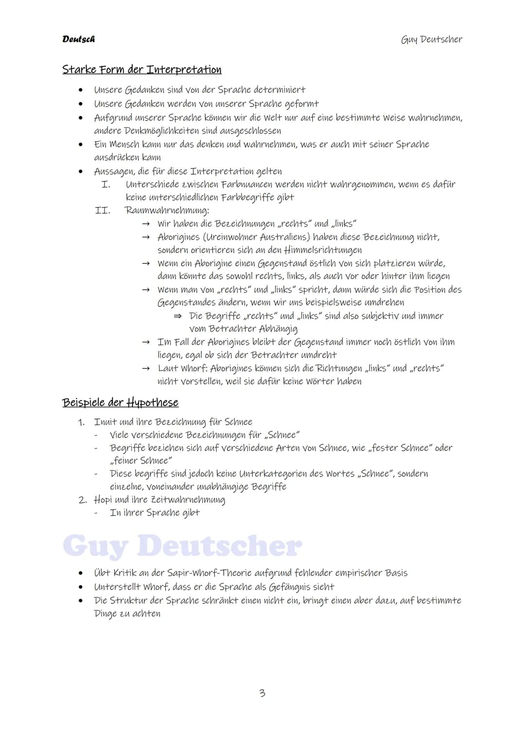 SPRACHTHEORIEN Deutsch
Inhalt
Sapir-whorf-Hypothese...
Linguistisches Relativitätsprinzip.....
Interpretation der whorf-Hypothese..
Schwache