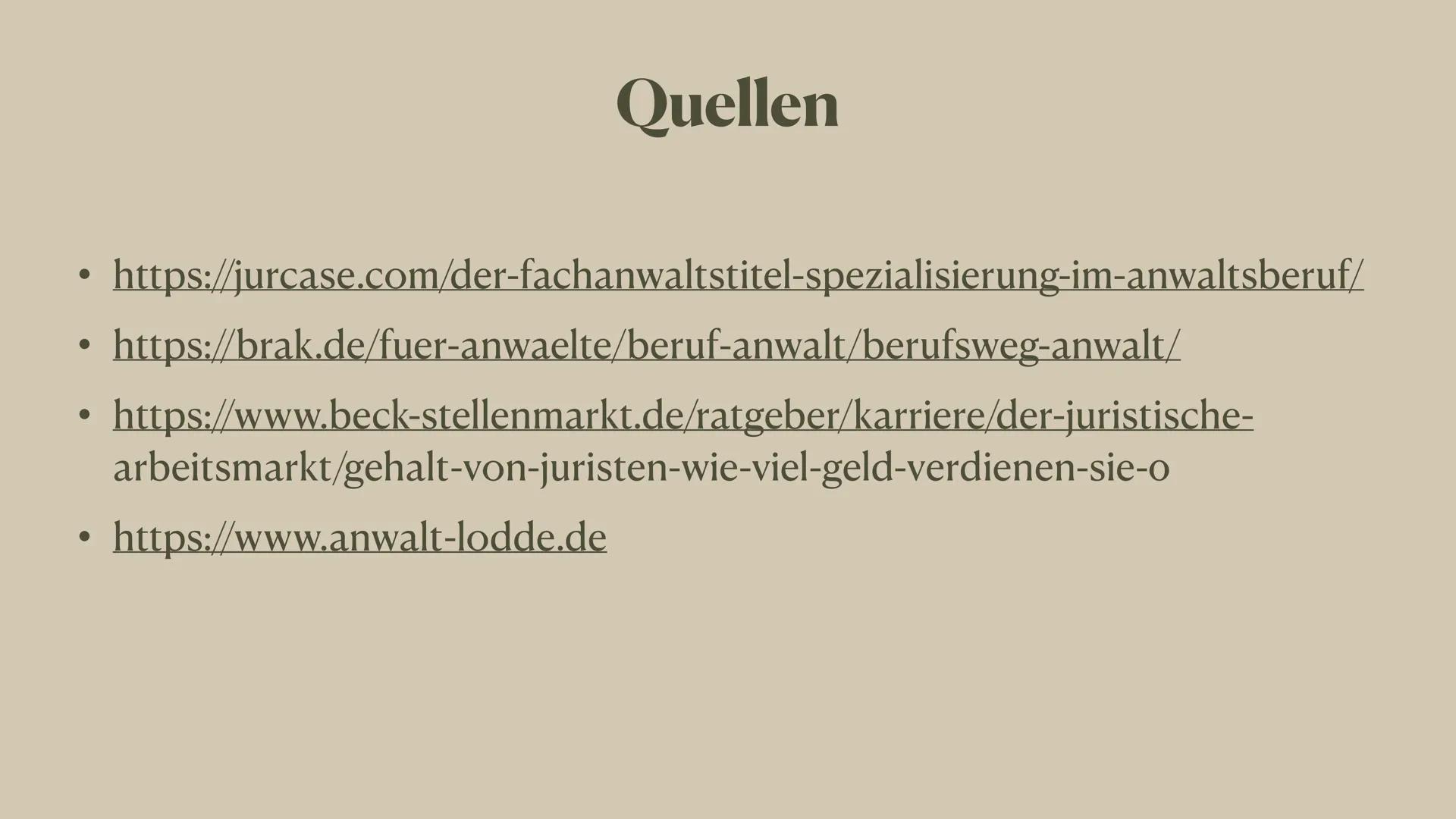 Rechtsanwalt/-wältin • Welche Fähigkeiten braucht man?
Aufgaben eines Anwalts
Voraussetzungen für das Studium
• Das Studium
●
Welche Art von