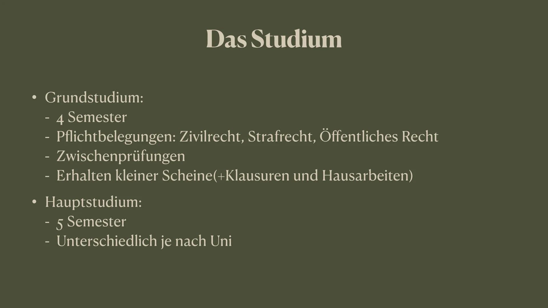 Rechtsanwalt/-wältin • Welche Fähigkeiten braucht man?
Aufgaben eines Anwalts
Voraussetzungen für das Studium
• Das Studium
●
Welche Art von