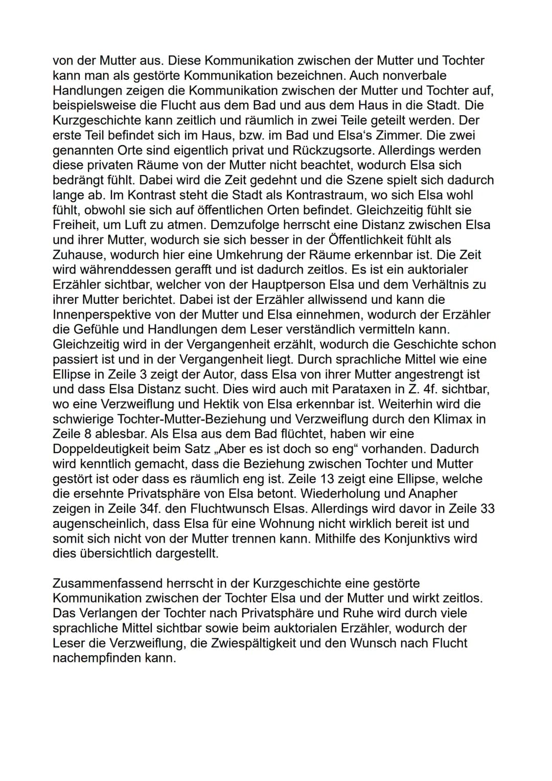 Deutsch
Interpretation
Thema: Interpretation Augenblicke von
Walter Helmut Fritz
Interpretation - Augenblicke:
Die Kurzgeschichte „Augenblic