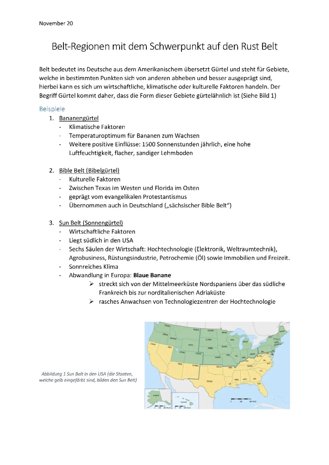 Alles über Industriegebiete in den USA: Manufacturing Belt, Rust Belt und mehr