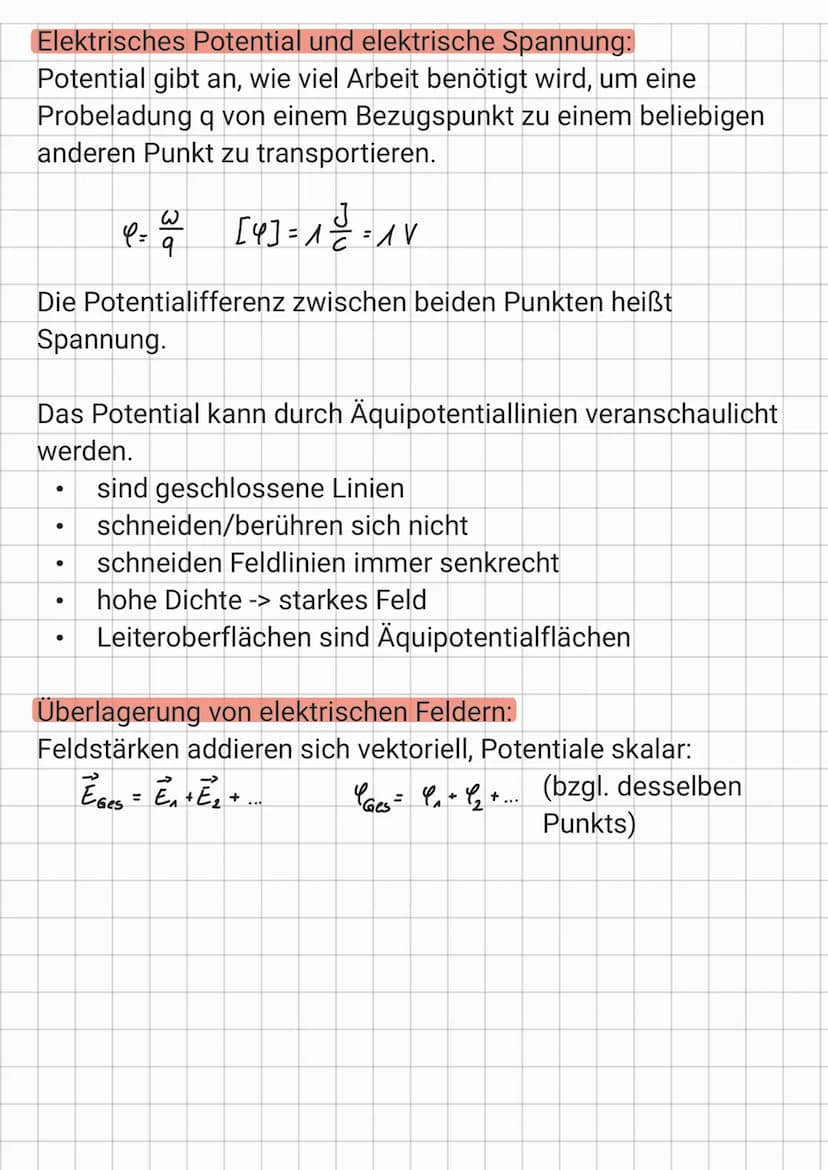 Elektrisches Feld
Eigenschaften Feldlinien:
●
●
Feldlinien laufen von + nach- und haben einen Anfang
und ein Ende
Feldlinien kreuzen und ber