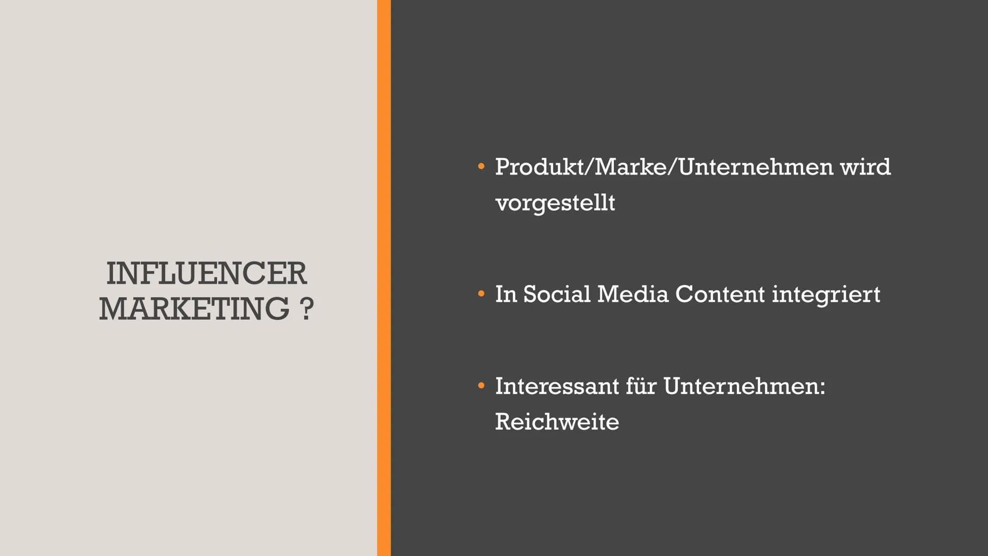 Fluch?
oder
Segen ?
INFLUENCER
MARKETING INHALTSANGABE
1888
ST
Was ist Influencer Marketing?
Was ist ein Influencer?
Beeinflussung durch Inf