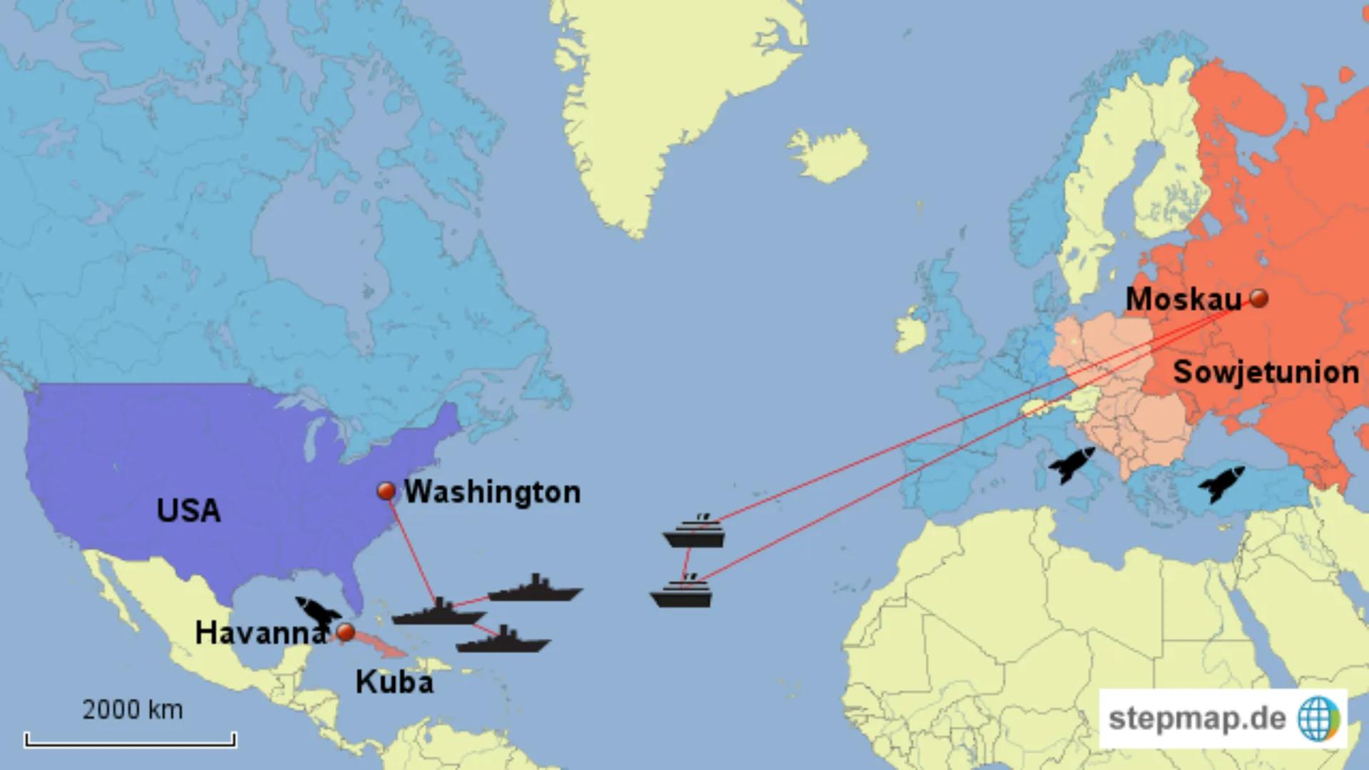 STOP BASES
STOP
NO WAR BLOCKADE
CUBA
EAST WEST
HANDS OFF
CUBA
Kubakrise NO WAR
over CUBA # Struktur

- allgemeine Informationen

- Vorgeschi