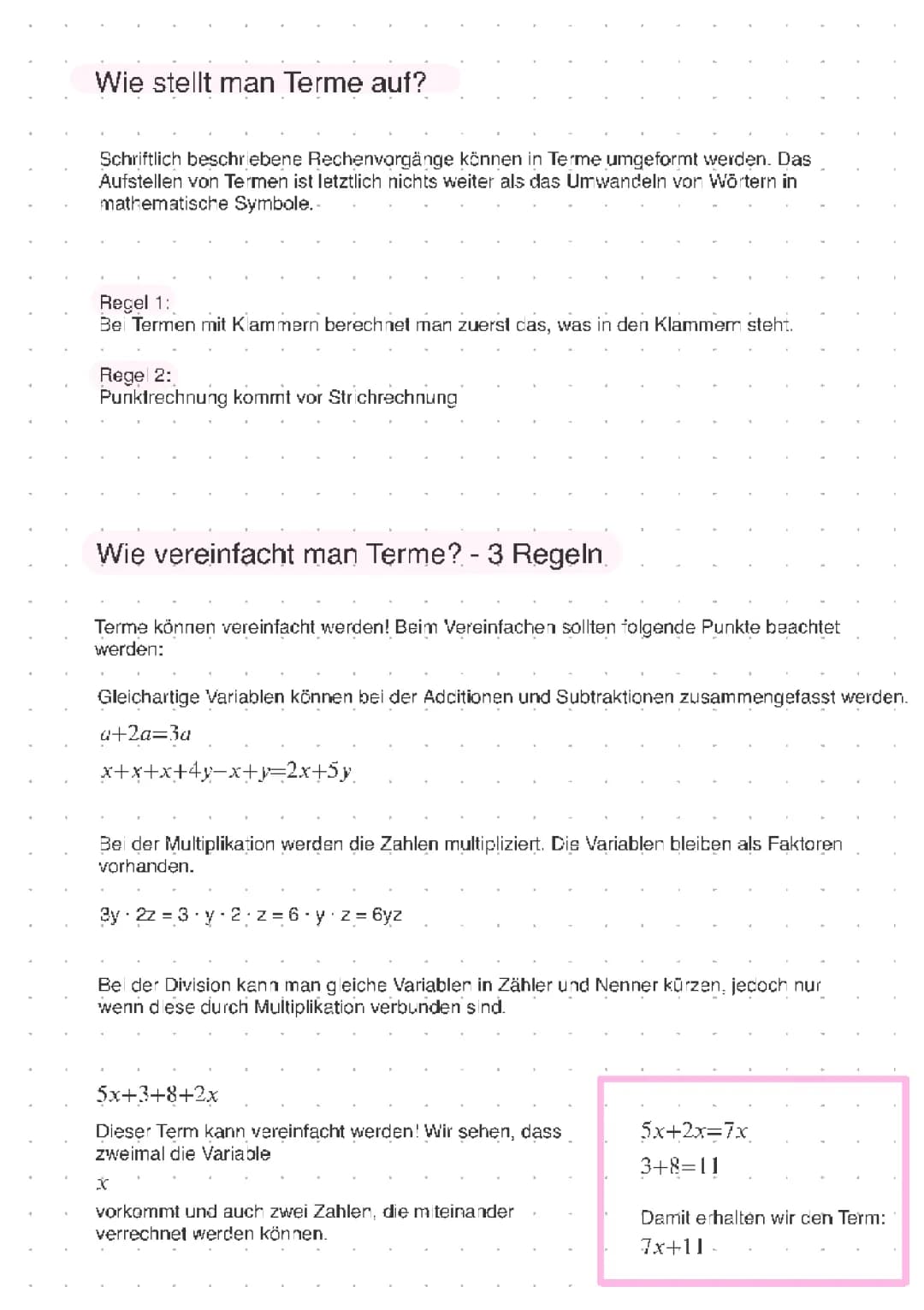 Terme einfach erklärt