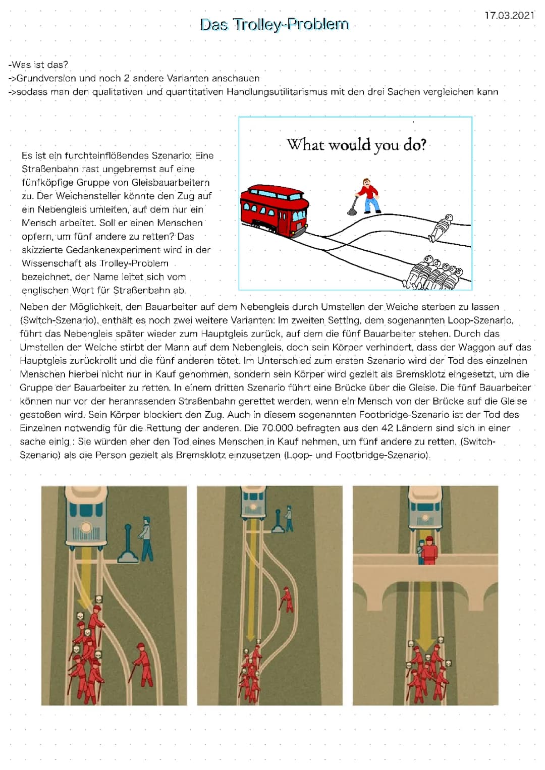 Das Trolley-Problem Spiel und Lösungen für Kinder
