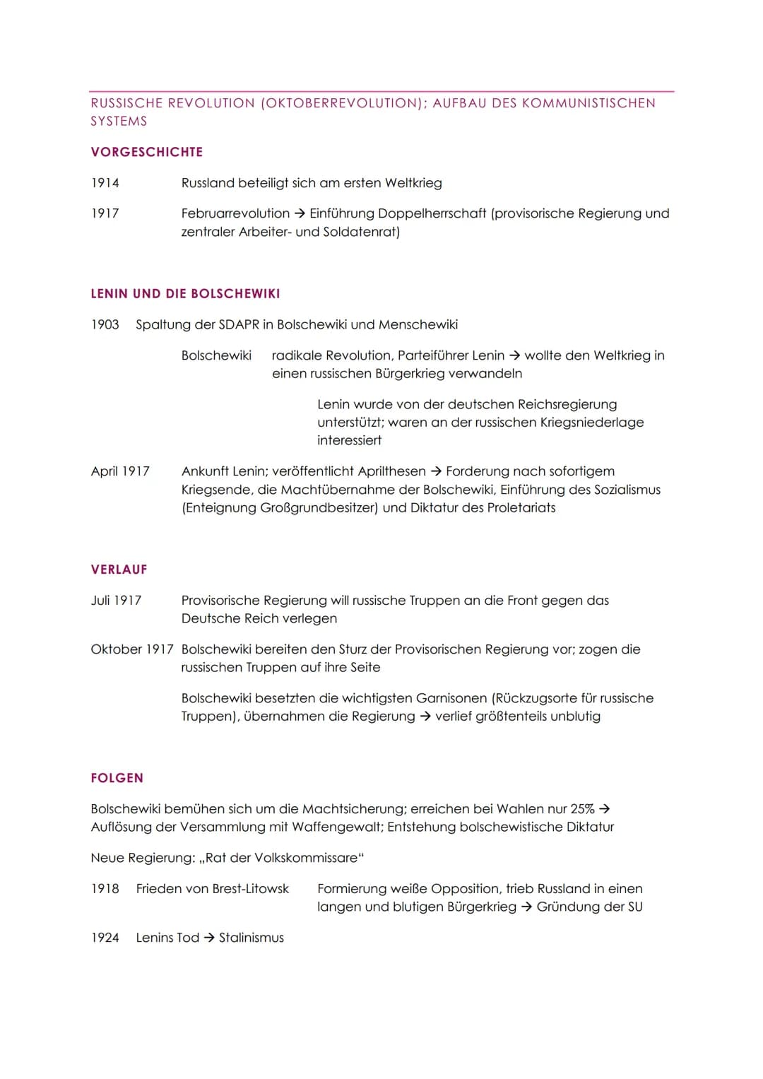 DER KALTE KRIEG (1947-1991)
URSACHEN
FEBRUARREVOLUTION 1917
VORGESCHICHTE
Absolutistische Monarchie unter Herrschaft der Zaren
1905 erste Ru