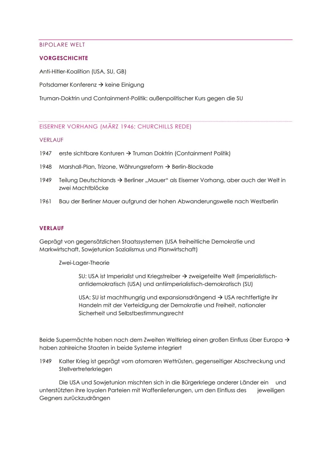 DER KALTE KRIEG (1947-1991)
URSACHEN
FEBRUARREVOLUTION 1917
VORGESCHICHTE
Absolutistische Monarchie unter Herrschaft der Zaren
1905 erste Ru
