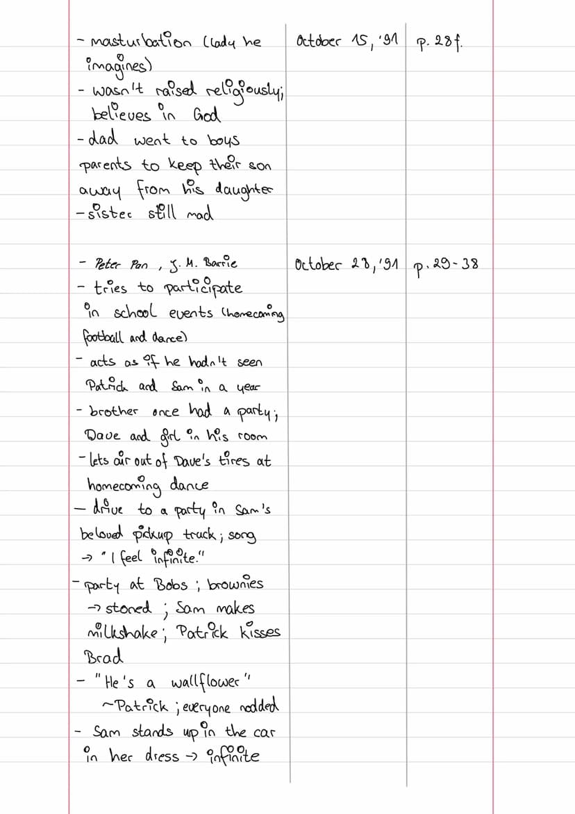 The Perks of being
a
~ Stephen Chbosky
=0
Lo
August
1991
Gugust 1992
Reading log Part 1
Songs, books and TV shows
songs
-Autumn Leaves
~ The