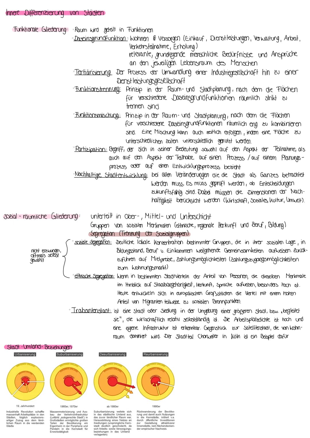 M2 Genetisch-historische Stadttypen in Europa
Typisierungs- Grundriss
kriterien
(700 v. Chr. -
400 n. Chr.)
Römische Stadt
Mittelalter
(8.-1