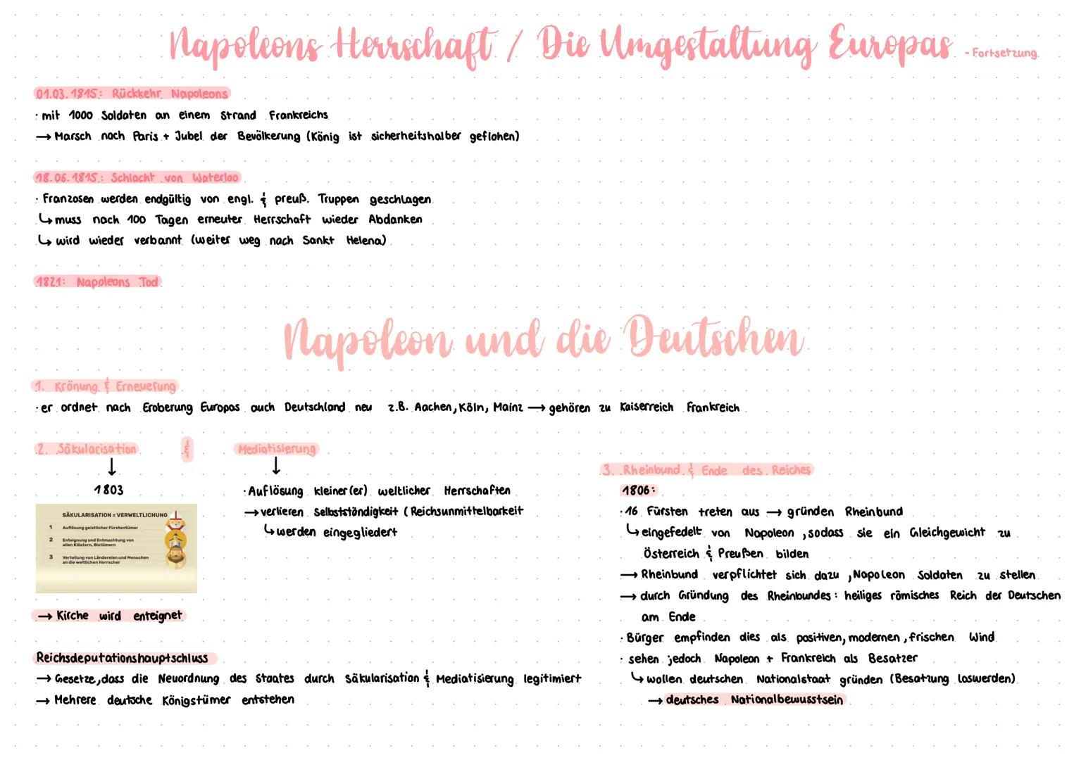 Napoleons Herrschaft / Die Umgestaltung Europas.
ETAPPEN
2.12.1804: Krönung Napoleons
1. Konsul des republikanischem Frankreich (kront sich 