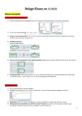 Know Stoffwechselbiologie - Enzyme - Biologie GK thumbnail