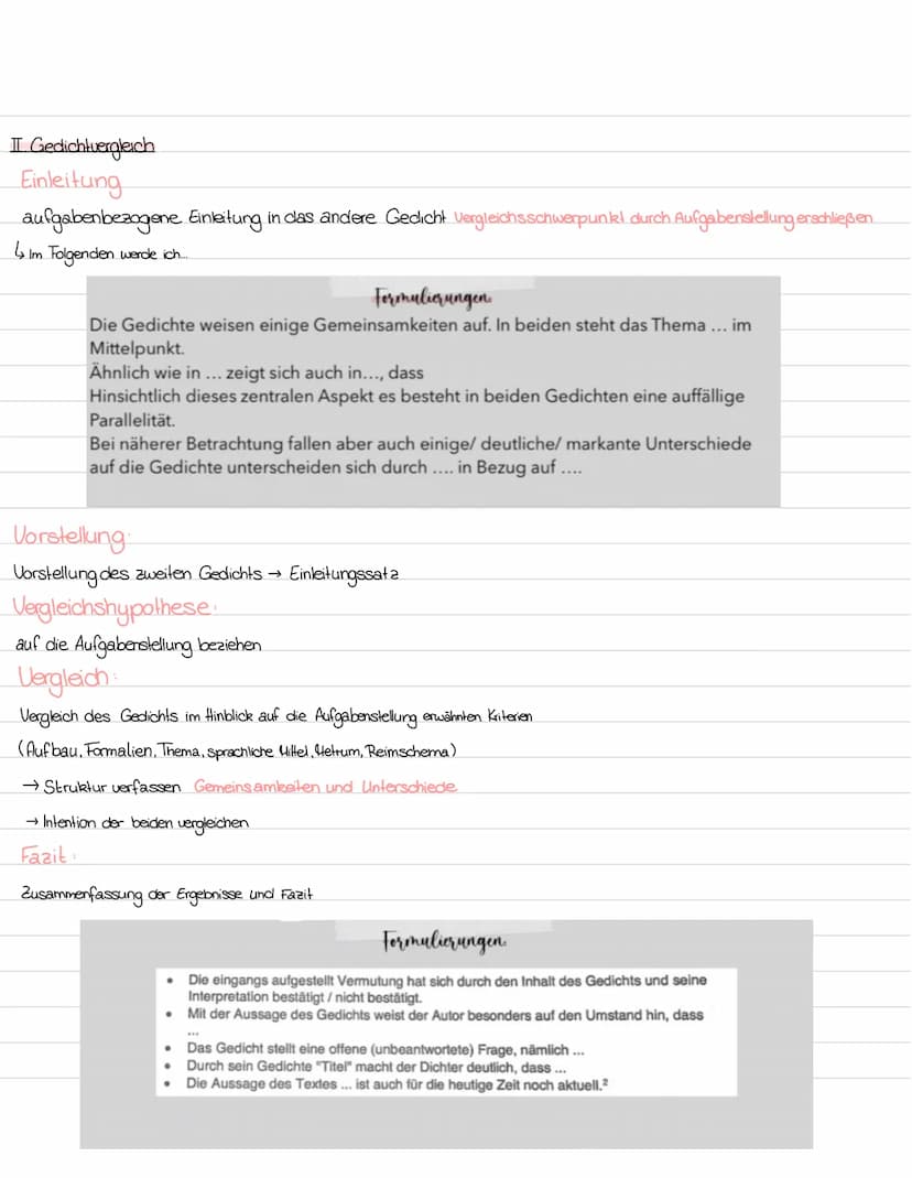 gedichevengleks
I Gedichtanalyse
Einleitung
Titel, Autor, Textsate, Erscheinungsjahr. Thema → Epochenzuordnung
Deutungshypothese:
vorläufige