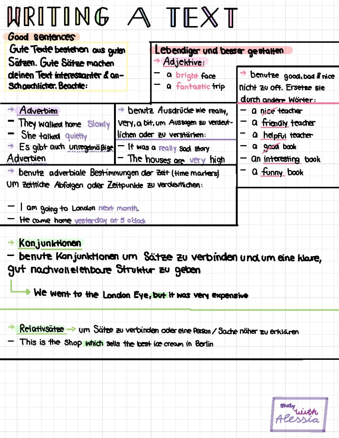 Lerne schöne Texte schreiben: Tipps und Übungen für Kids