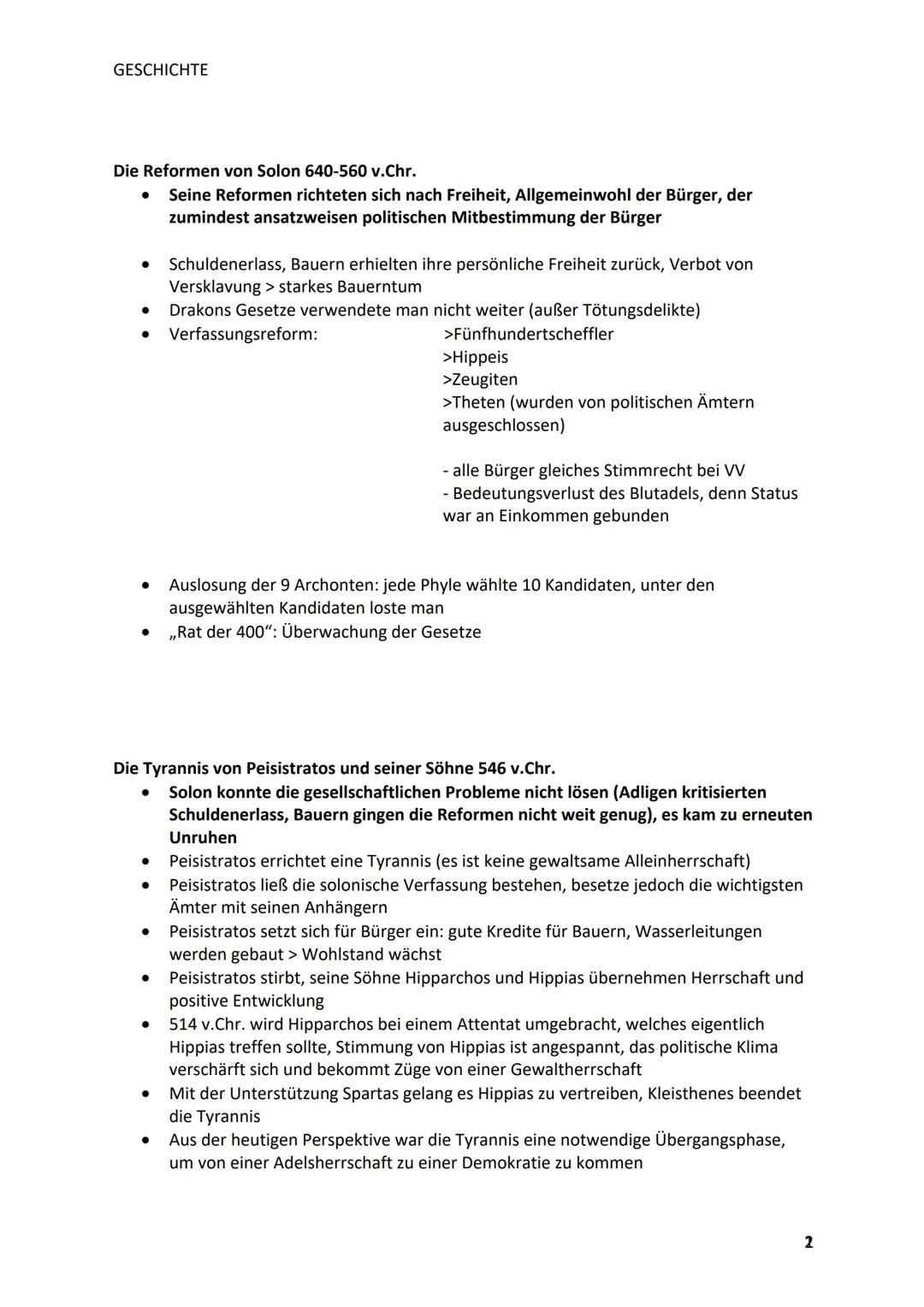 GESCHICHTE
Gesellschaftliche Strukturen in Athen 800-500 v.Chr.
Öffentliche Sphäre:
Polis (= Gemeinschaft von mehreren 1000 Bürgern): städti