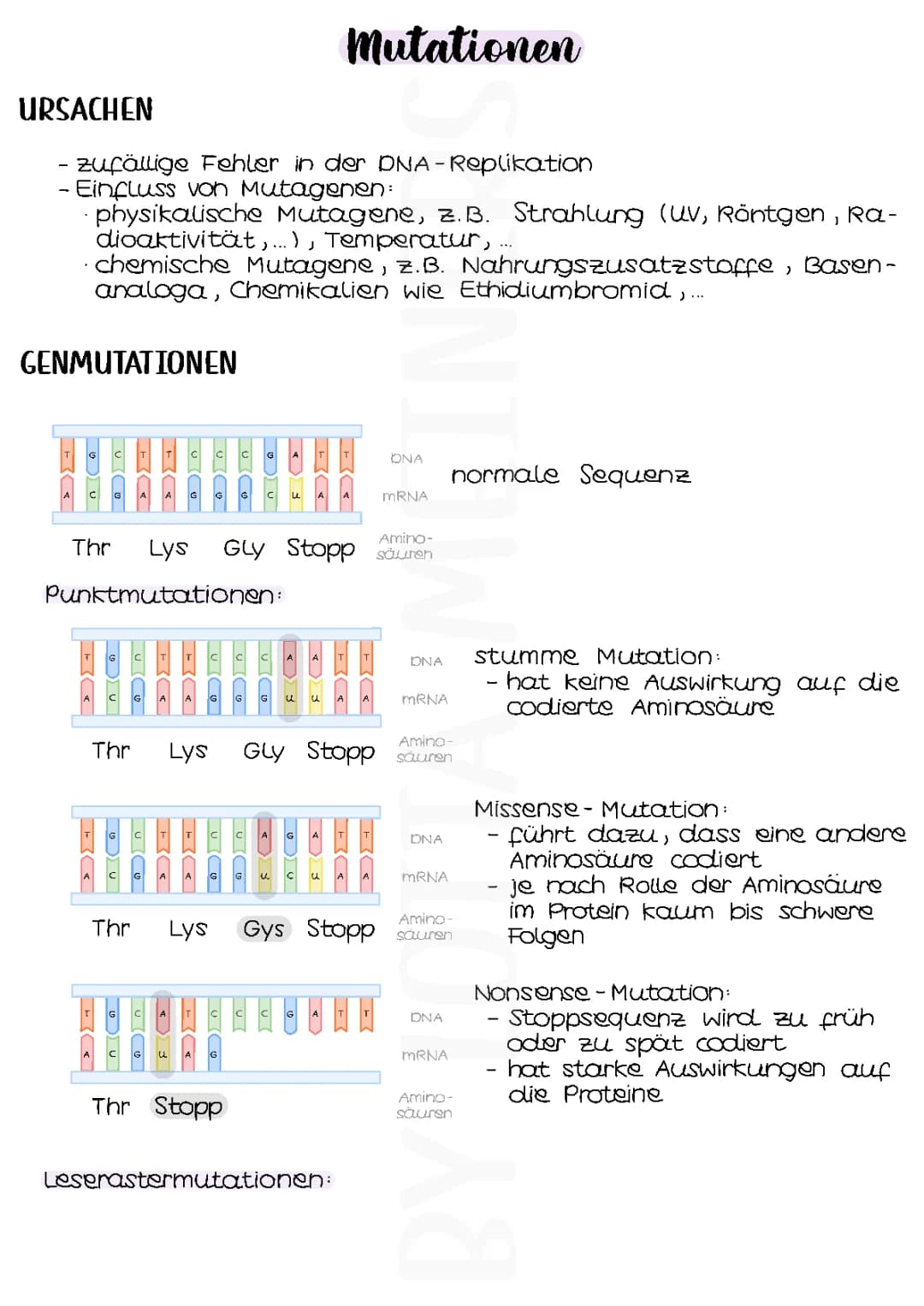 Mutationen | Genetik