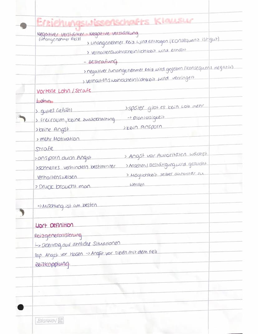 Erziehunge tissenschafts Klausur
Klassische Konditionering Van Pawlow
Schema
A-Ordnung NS
-> keiner spezifischen Reaktion (NVR)
・unbeding Le