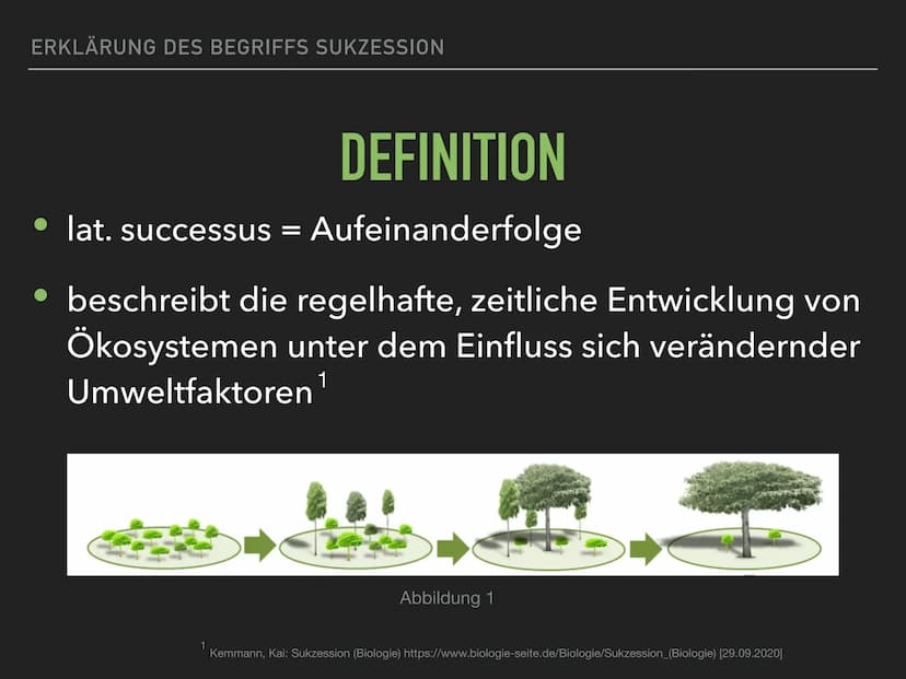 Sukzession GLIEDERUNG
1. KLÄRUNG DER GRUNDLAGEN
2. ERKLÄRUNG DES BEGRIFFS SUKZESSION
3. ARTEN DER SUKZESSION
4. ZEITLICHER ABLAUF DER SUKZES