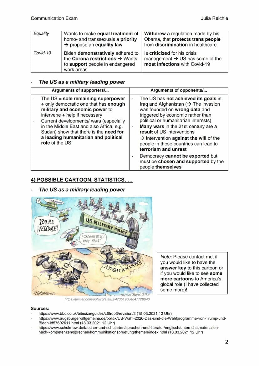 Cartoons
POSSIBLE CARTOON, STATISTICS, ...
The US as a military leading power
SUPEKAY
YOU'RE
WELCOME!
Jag
IRAQ
MWUERKER
America's global rol
