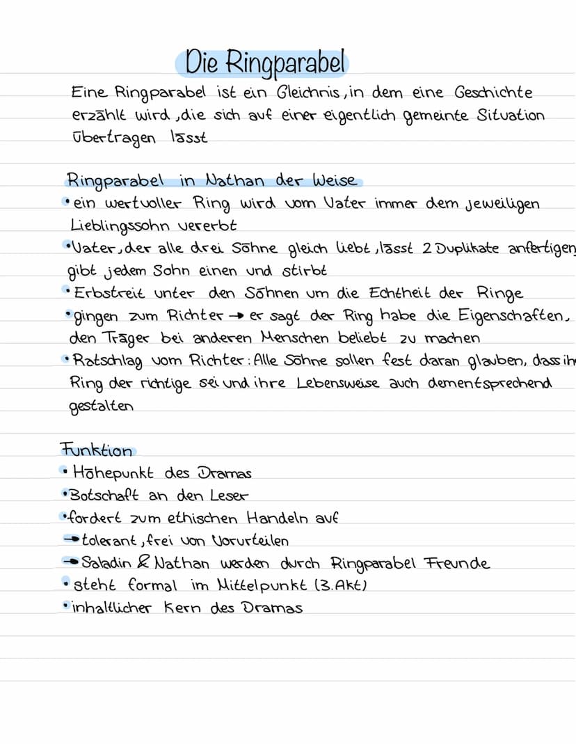 Nathan der Weise
Allgemeines /Grunddaten
Autor: Gotthold Ephraim Lessing
• Jahr der Veröffentlichung: 1779
•Text sorte: Drama
•Aufbau: 5 Auf