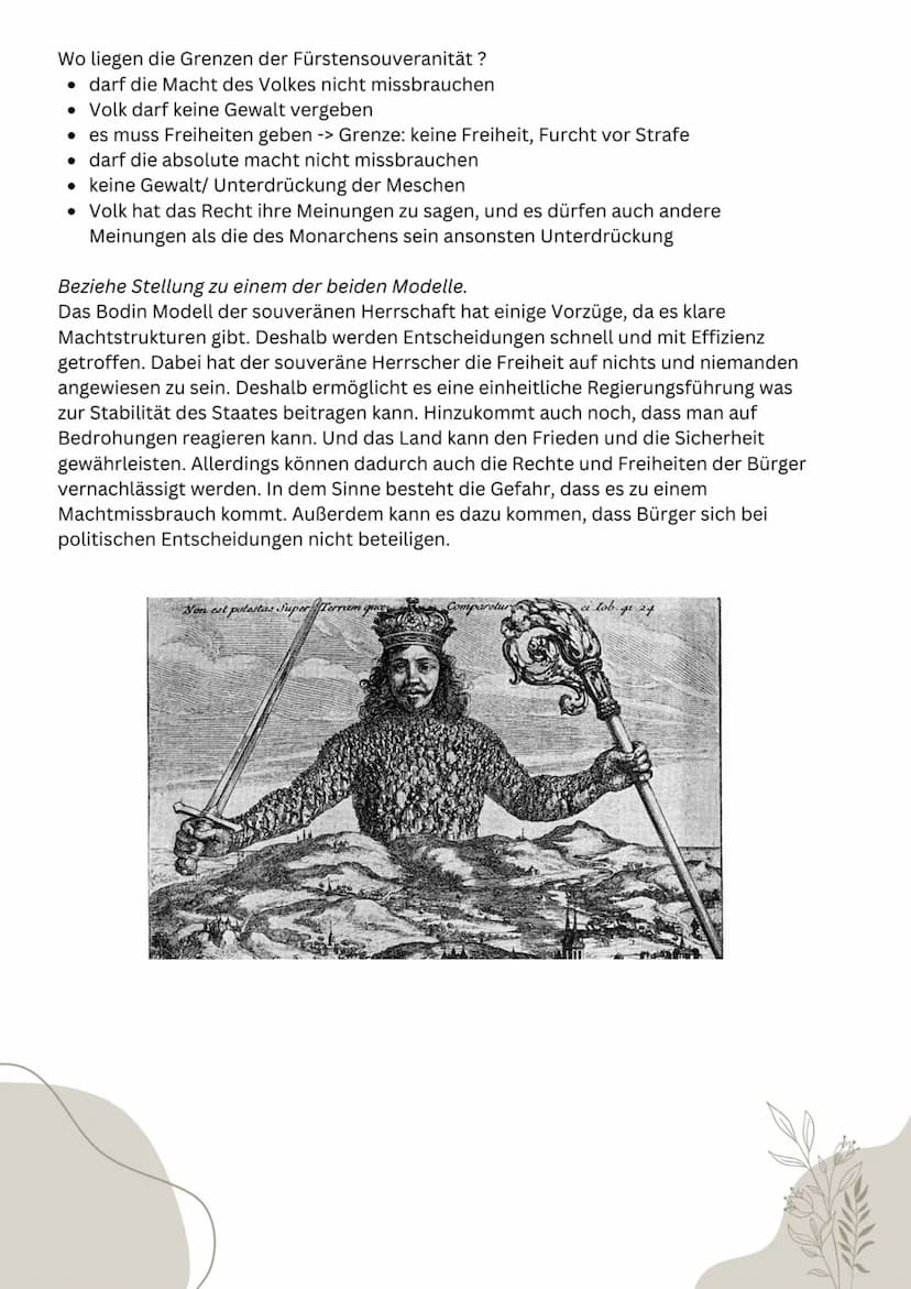 Der Absolutismus
"Als Absolutismus wird eine Staatsform bezeichnet, in der ein einziger Herrscher oder
eine einzige Herrscherin die alleinig