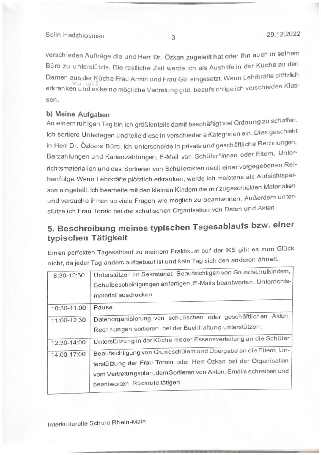 Selin Hadzhiosman
1
29.12.2022

1. Meine Eingangserwartungen an das Praktikum

Durch mein Praktikum auf der IKS erhoffe ich mehr Wissen über