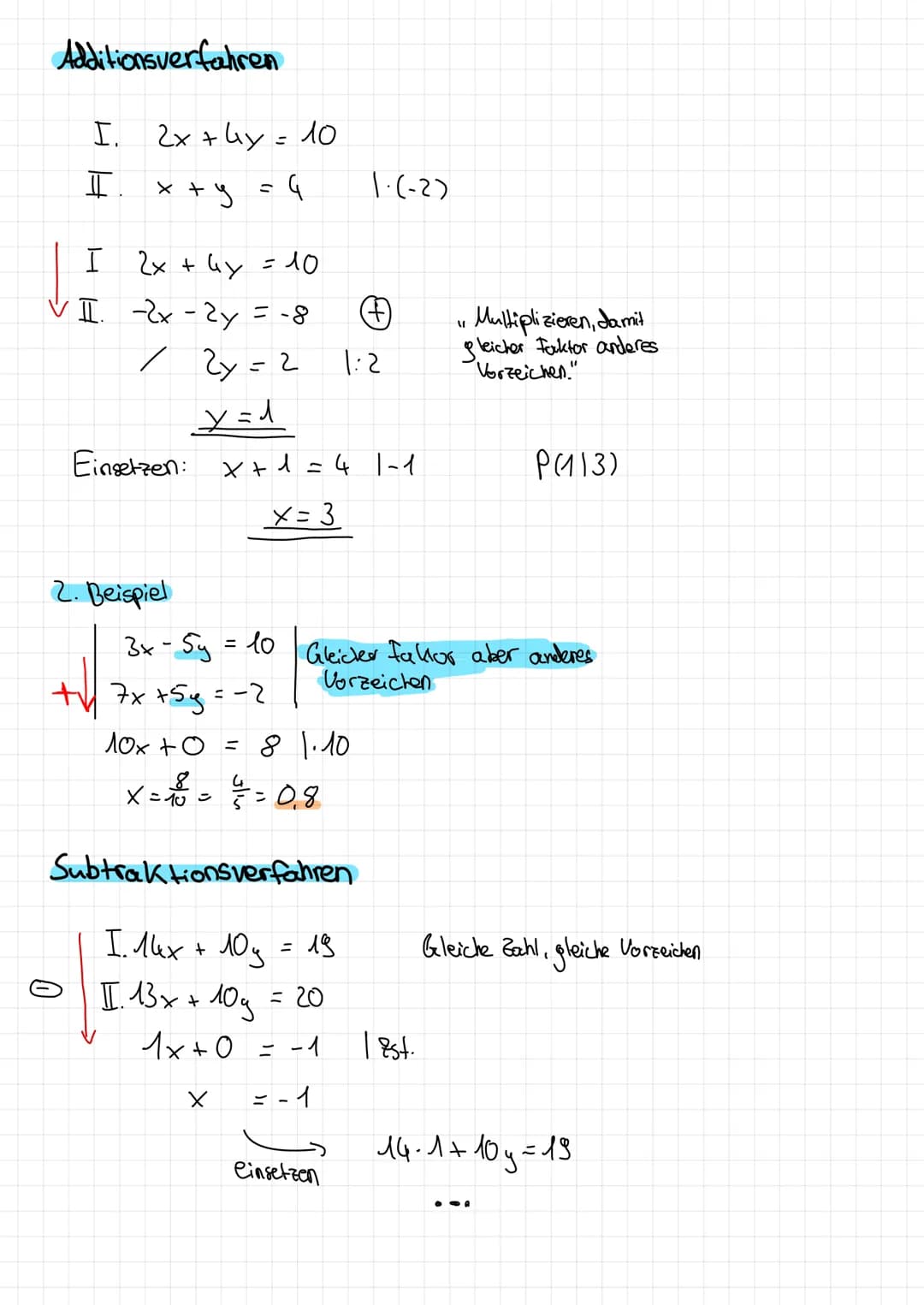 Lineare Gleichungssysteme lösen
1. Gleichsetzungsverfahren
I. 3 y = 6x-1г
II. 3y= 4x +1
3y=3y
6x 12 = (x + 1 I
2x-12 = 1
1+12
2x=13
X = 6/
D