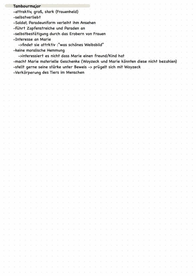 Inhalt
Titel:Woyzeck
Autor:Georg Büchner
Erscheinungsjahr:
Genre:
Gattung: soziales Drama/Tragödie
Epoche:Vormärz
Das Dramenfragment handelt