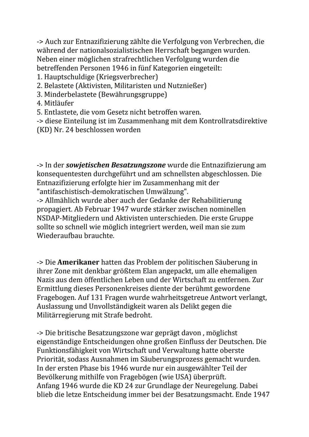 
<p>Als sich der bevorstehende Krieg über Deutschland abzeichnete, überlegten die Siegermächte, welche Ziele sie als Besatzungsmächte befolg