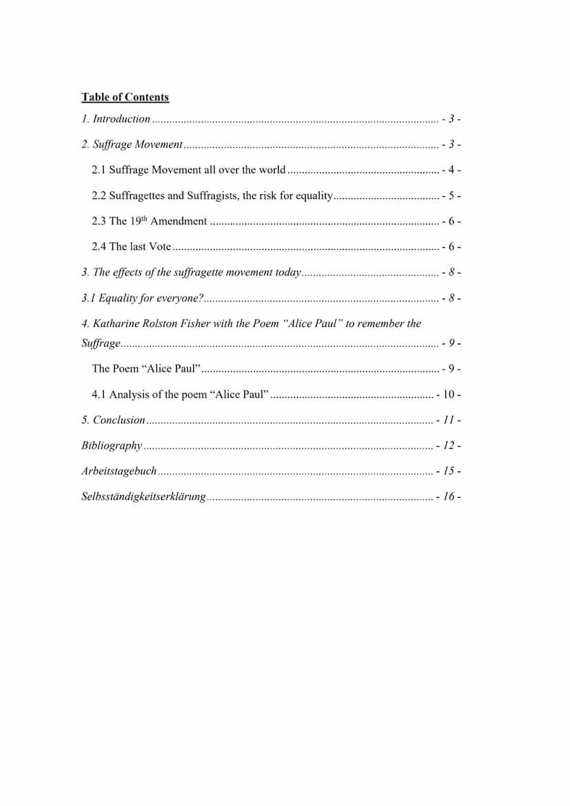 Gesamtschule
Gesamtschule
Sekundarstufe II
Q1
Schuljahr 2021/2022
Author:
Term Paper
The Suffragette Movement
How did the Suffragette moveme