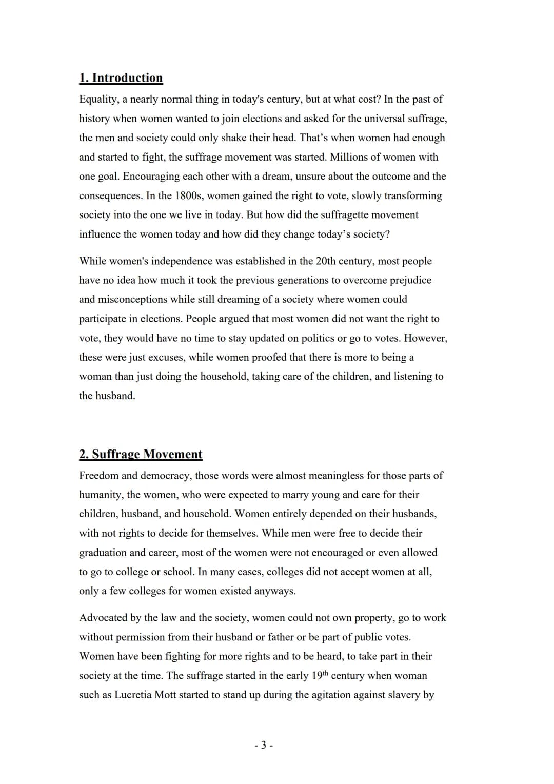 Gesamtschule
Gesamtschule
Sekundarstufe II
Q1
Schuljahr 2021/2022
Author:
Term Paper
The Suffragette Movement
How did the Suffragette moveme