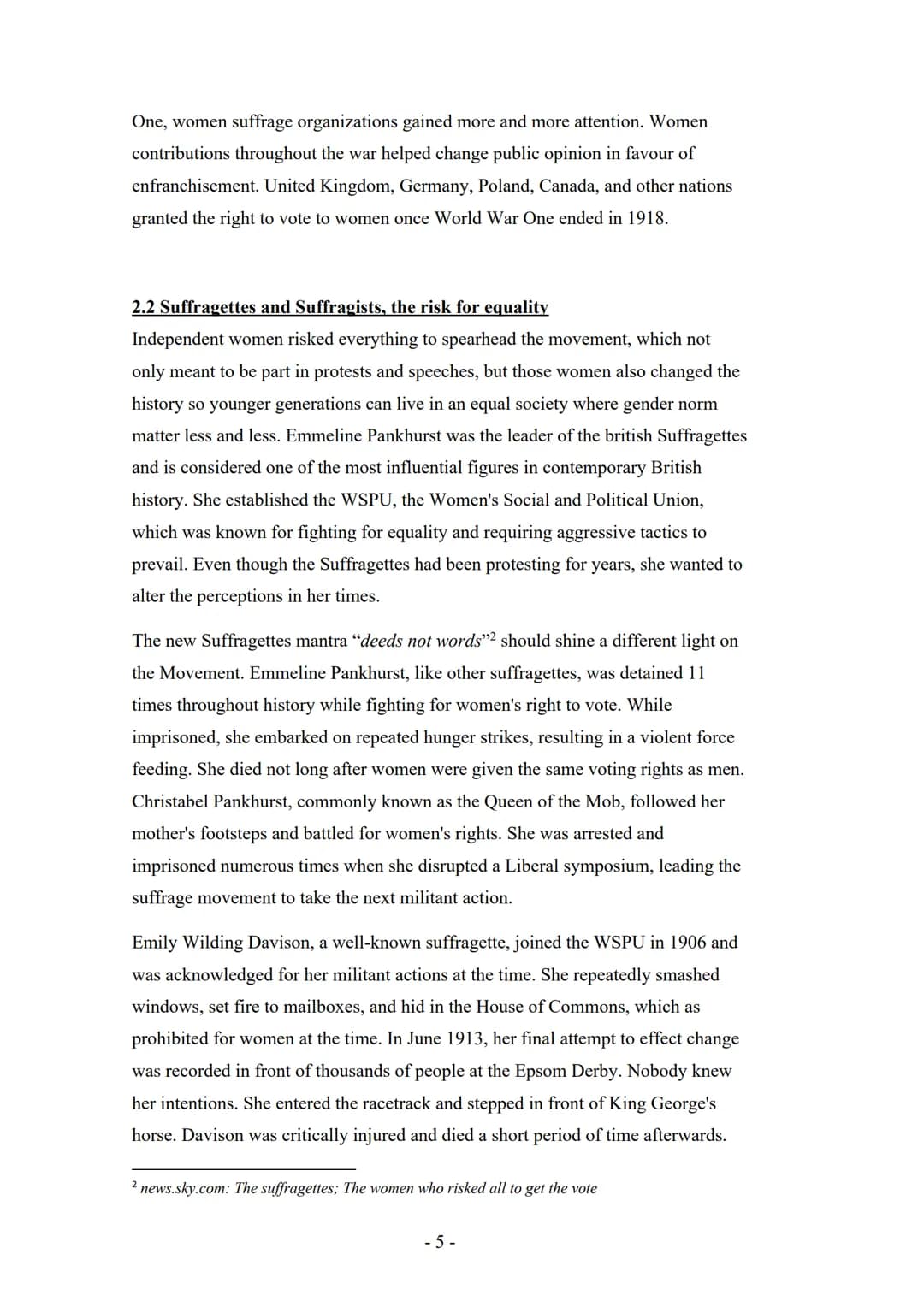 Gesamtschule
Gesamtschule
Sekundarstufe II
Q1
Schuljahr 2021/2022
Author:
Term Paper
The Suffragette Movement
How did the Suffragette moveme