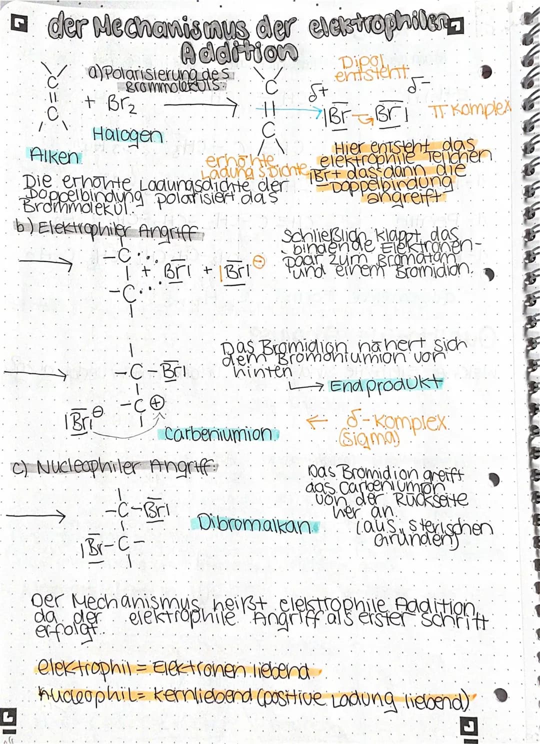 Mechanismus der Elektophilen Addition