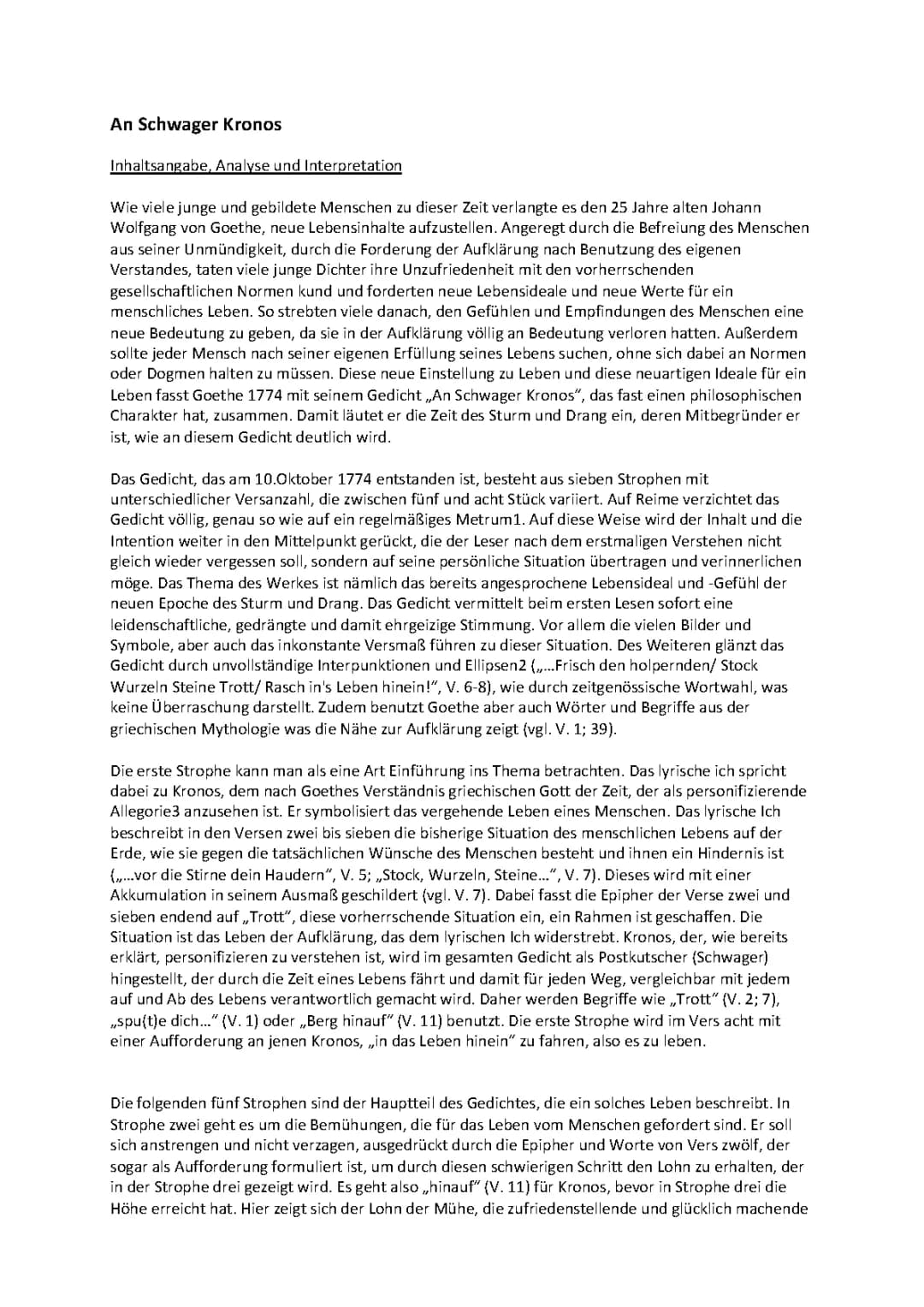 An Schwager Kronos