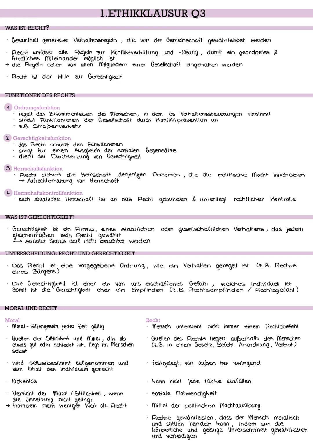 Funktionen des Rechts einfach erklärt