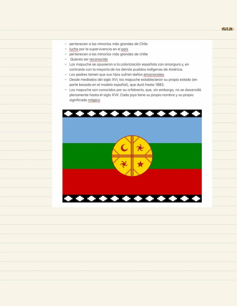 Spanisch 11/2 GK(n)
Stu
Sprachmittlung
La convivencia étnica y cultural
9.12.20
Der neue Zauber der Mapuche
Zwischen den Hochhäusern der chi
