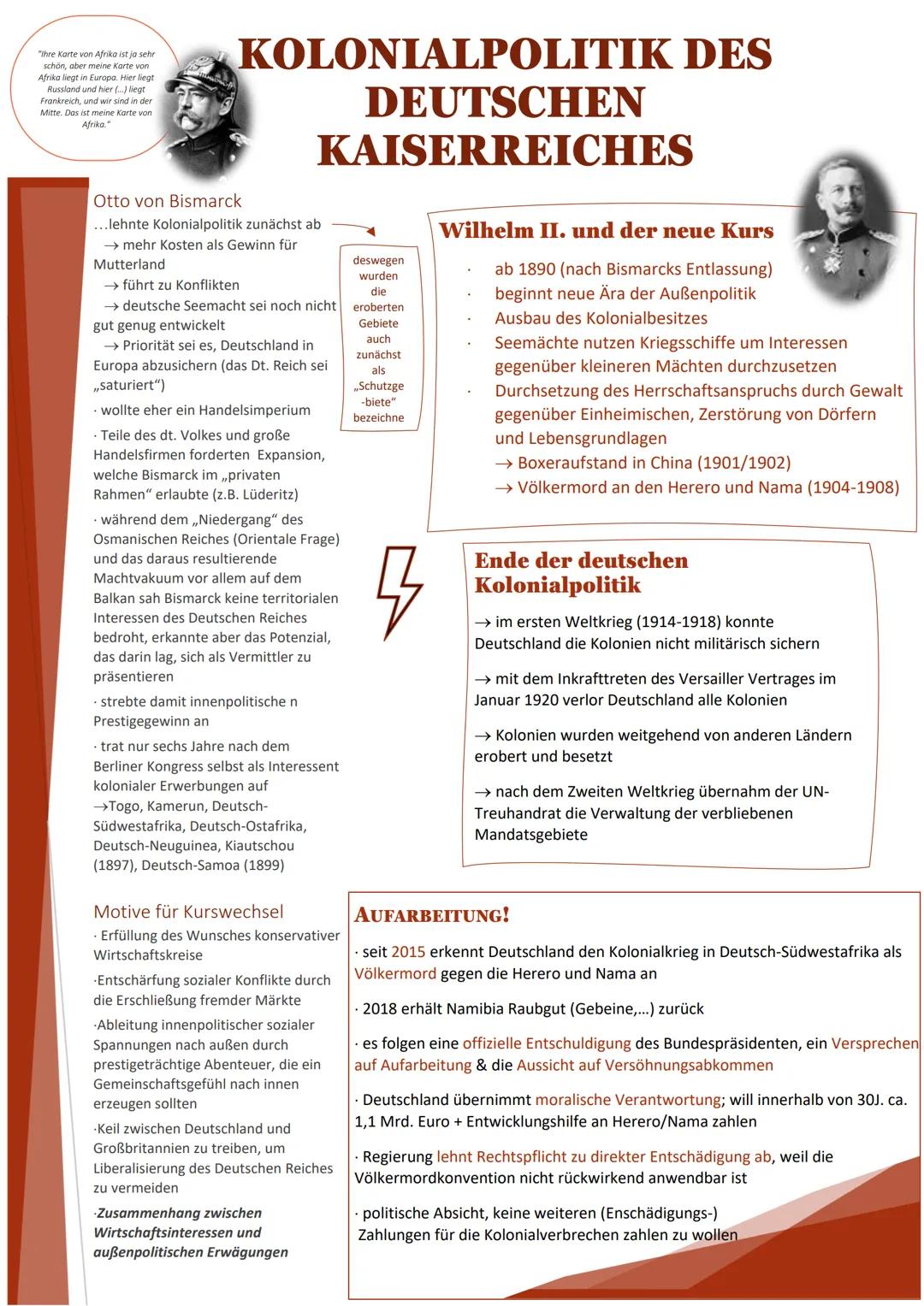 HOCH-
IMPERIALISMUS
Ca. 1880er- Erster Weltkrieg
Ziel: Afrika (hauptsächlich durch Europa) • Eröffnung des
Suezkanal
• Verkürzung des
Seeweg