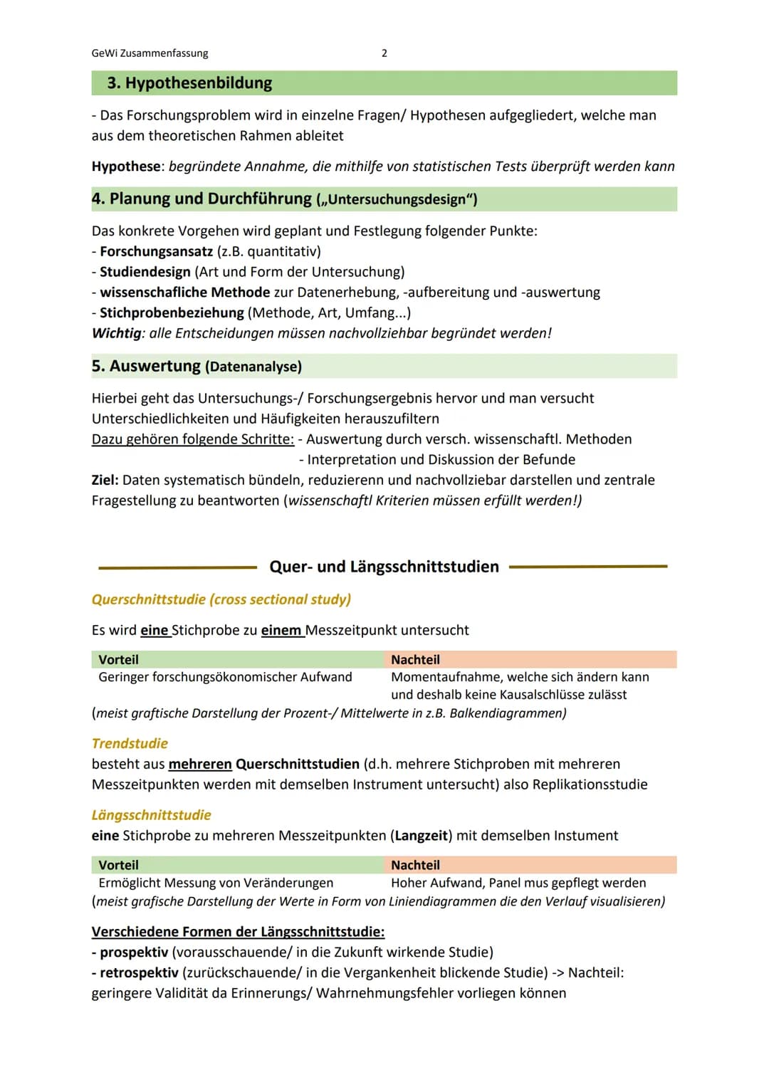 GeWi Zusammenfassung
Lernbereich 1: Wissenschaftlich arbeiten
Was ist Wissenschaft?
Wissenschaft (als Lehre)
Besteht aus: - Verortung (z.B. 