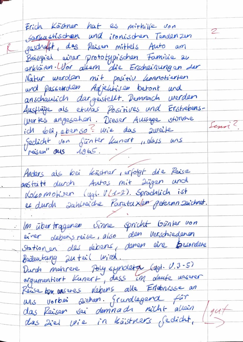 Deutsch Grundkurs 12/1
Erste Kursarbeit 12/1: Analyse und Interpretation literarischer Texte
Arbeitszeit: drei Unterrichtsstunden inklusive 