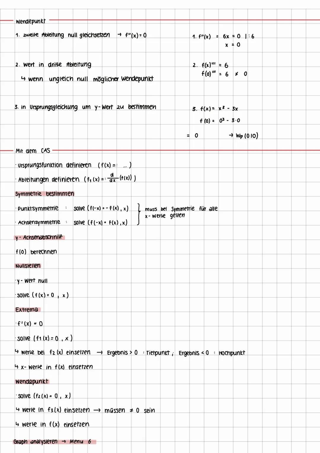 LERNZETTEL MATHE
ANALYSIS
ABLEITUNGSREGELN
Polenzfunktionen
Polenzregel
• Faktorregel
Summenregel
konstante Summanden
Ke Henregel
für innere