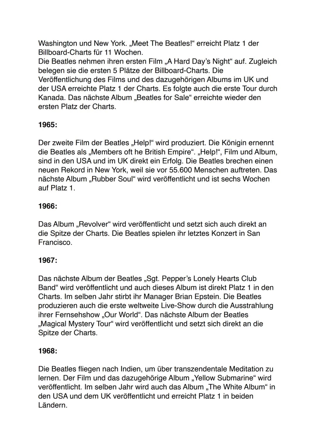 
<p>Die Beatles wurden in den späten 1950er Jahren in Liverpool, Vereinigten Königreich, gegründet. Die Mitglieder waren John Lennon, Paul M