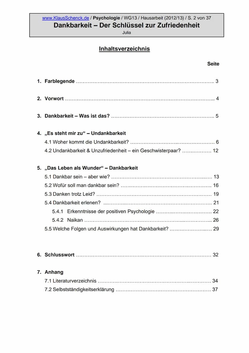 DANKBARKEIT
Der Schlüssel zur
Zufriedenheit
Fotos wurden fürs Internet entfernt!
Verfasser der HA:
Klasse:
Schule:
Fach:
Lehrer:
Mädchen mit