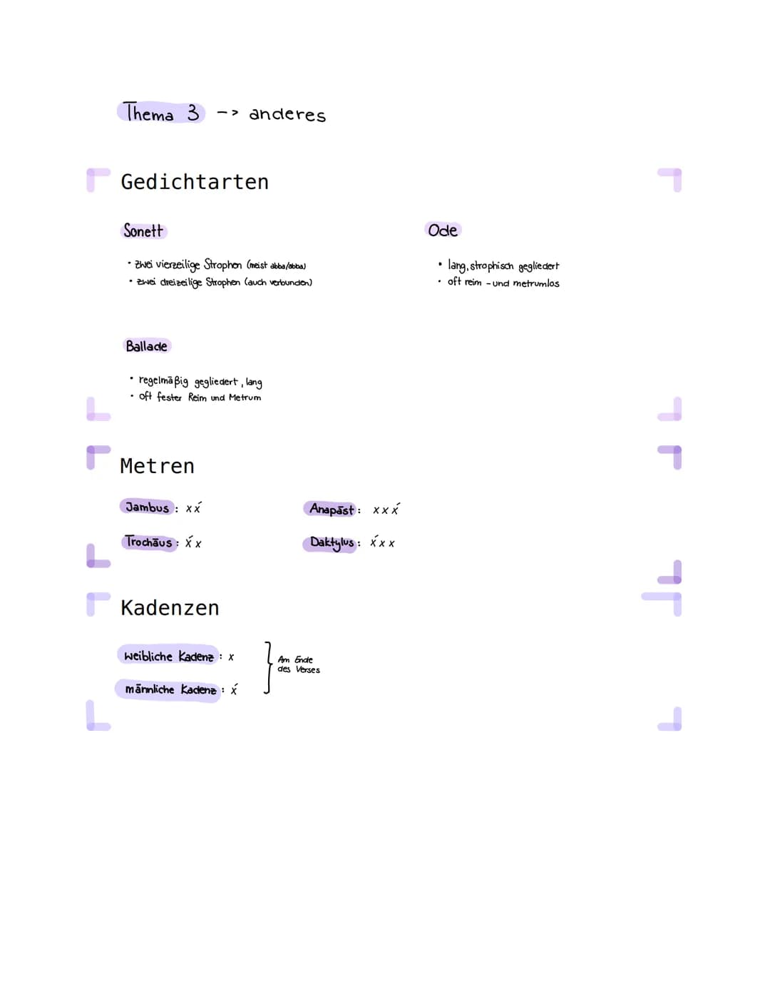 Thema nr. I Analyse schema
Einleitung
• Einleitungssatz: Geclichtform, Autor, Titel, Erscheinungsjahr, Thema,
(Epoche)
↳ Das Gedicht... von.