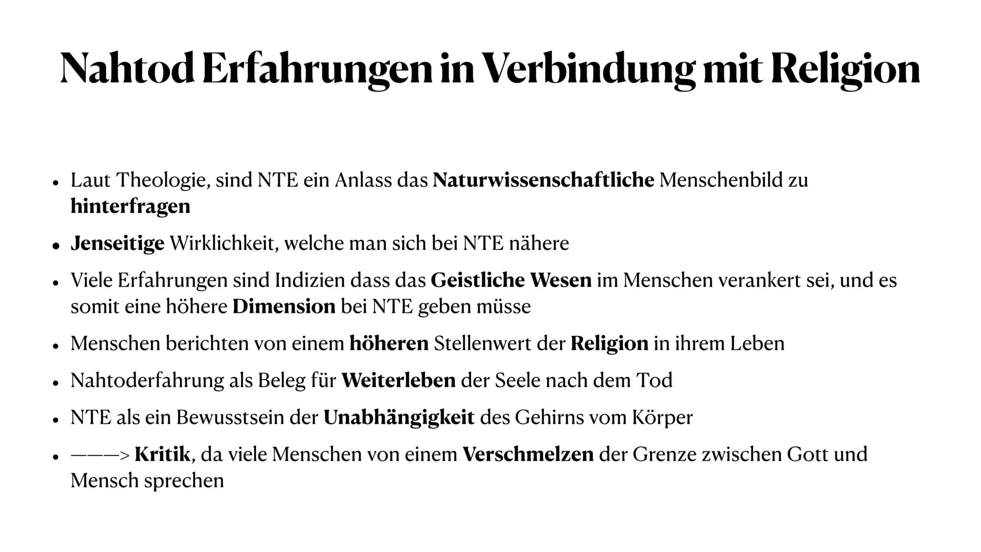 Nahtod Erfahrung
Religion und Wissenschaft im Konflikt . 1. Was ist eine Nahtod Erfahrung?
. 2. Erlebnisberichte
●
●
Inhaltsangabe
●
3.Nahto